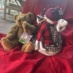 Vermont Teddy Bear And Snowman 