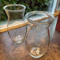 Pair Of Glass Vases