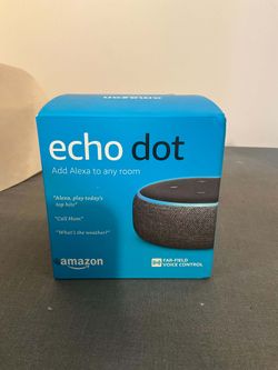 NEW SEALED Amazon Echo Dot 3rd Gen – Charcoal – Alexa Smart Speaker