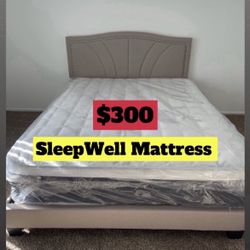 Queen Size Bed Frame With Pillow Top Mattress Included 