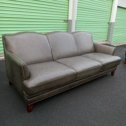 Gray Oxford Leather Sofa Collection - Top Grain - Free Delivery!