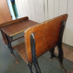 Wooden School Desk