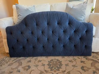 Ballard Designs tufted headboard (full) navy