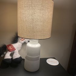 Beige And White Lamp 