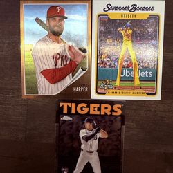 Rare Baseball Card Lot - Bryce Harper Gold Foil, Colt Keith RC, Savannah Bananas