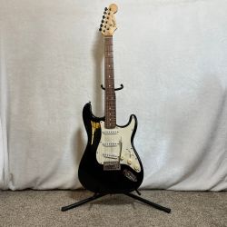 Squier Fender Stratocaster Electric Guitar Black Rosewood Fretboard CAE Serial