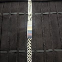 .925 Solid  silver  chain bracelet  id. J