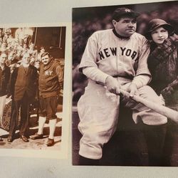    Babe Ruth Lou Gehrig 4 1/2 x 6 Boys Town  1927
      Babe Ruth and wife 5x7 at comisk