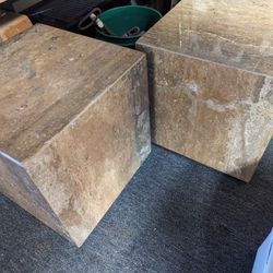 Two Stone End Tables 