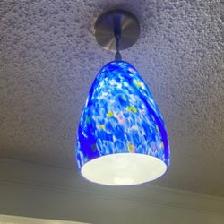 Blue light pendant one piece
