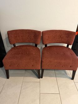 Set of 2 Tufted Accent Chairs