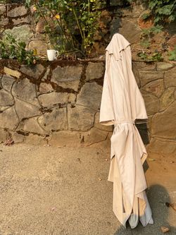 Large tan umbrella