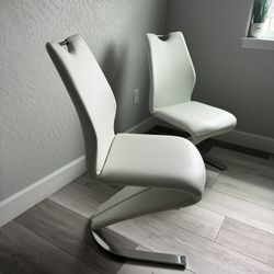 White Dining Chairs (2)