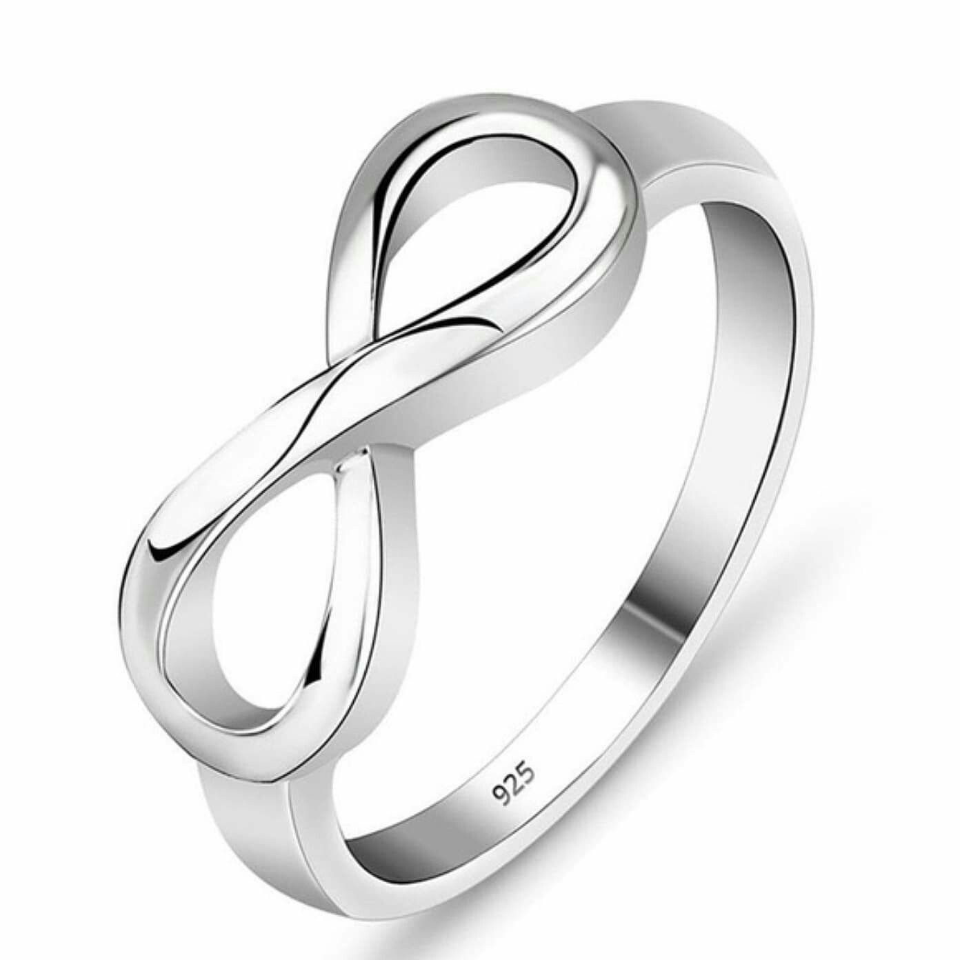 Womens 925 Sterling Silver Wedding Ring