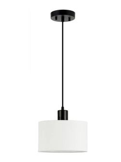 Henri Blackened Bronze And Fabric Pendant - Hudson & Canal Pd0595