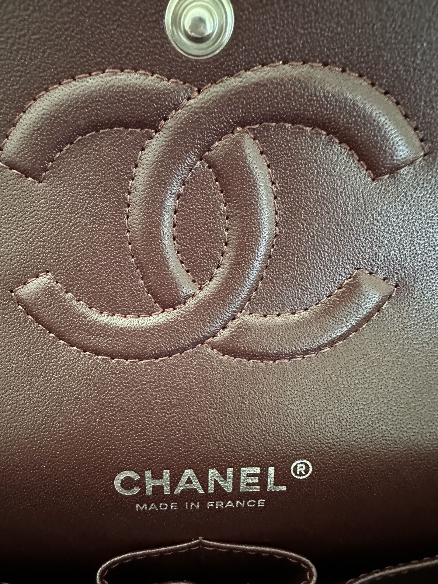 CHANEL Calfskin Quilted Cambon Bi-Fold Wallet Pink Black 114599