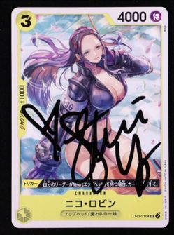 Stephanie Young Signed Nico Robin OP07-104 2024 One Piece Japanese JSA Auto