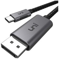 uni USB C to DisplayPort Cable for Home Office (4K@60Hz, 2K@165Hz), Sturdy Aluminum USB Type-C to DisplayPort Cable [Thunderbolt 3/4 Compatible] for M