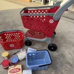 Target Shopping Cart And Basket With Misc Toys