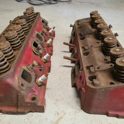 Bundled '55 - '57 TBird OEM Heads, Manifold, Carb