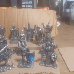 Pewter  collectable  figurines.