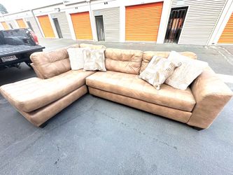 Tan  Sectional Sofa with Chaise