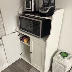 Microwave/ Kitchen Supply Cabinet 