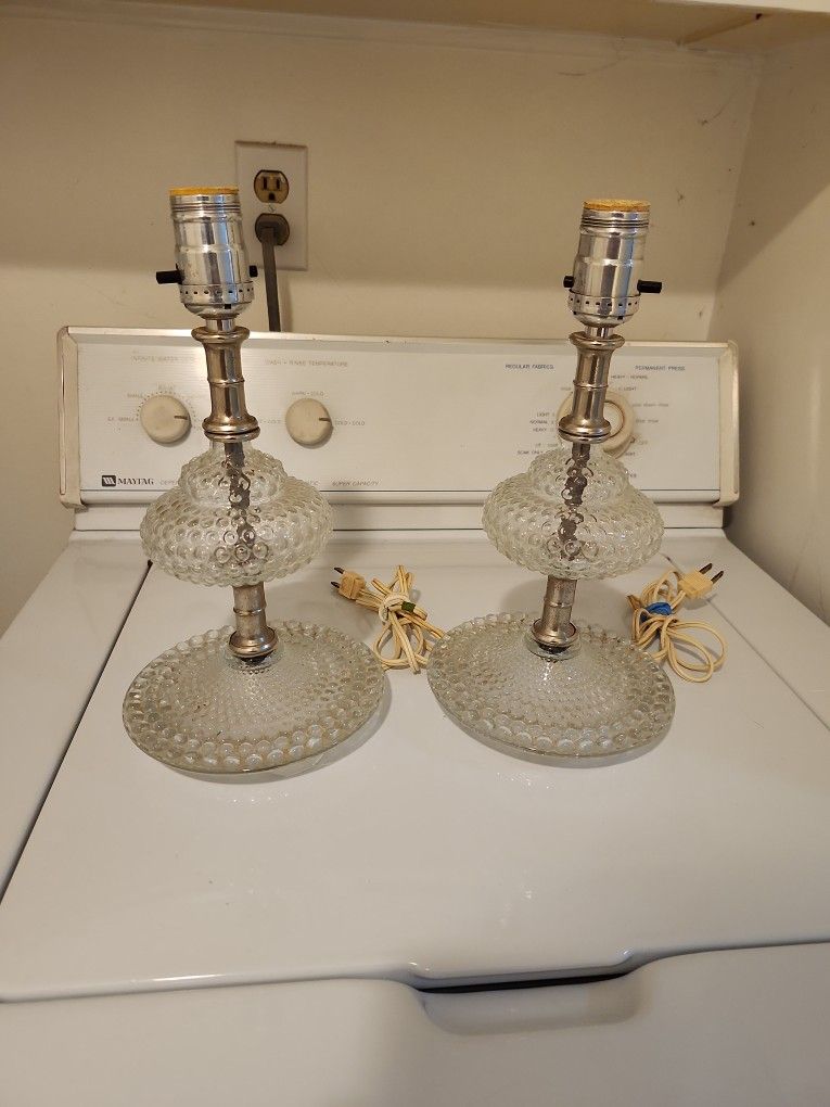 Antique Matching Glass Lamps