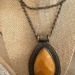 Cadena Gold Filled Dije Piedra Joyería Antigua 