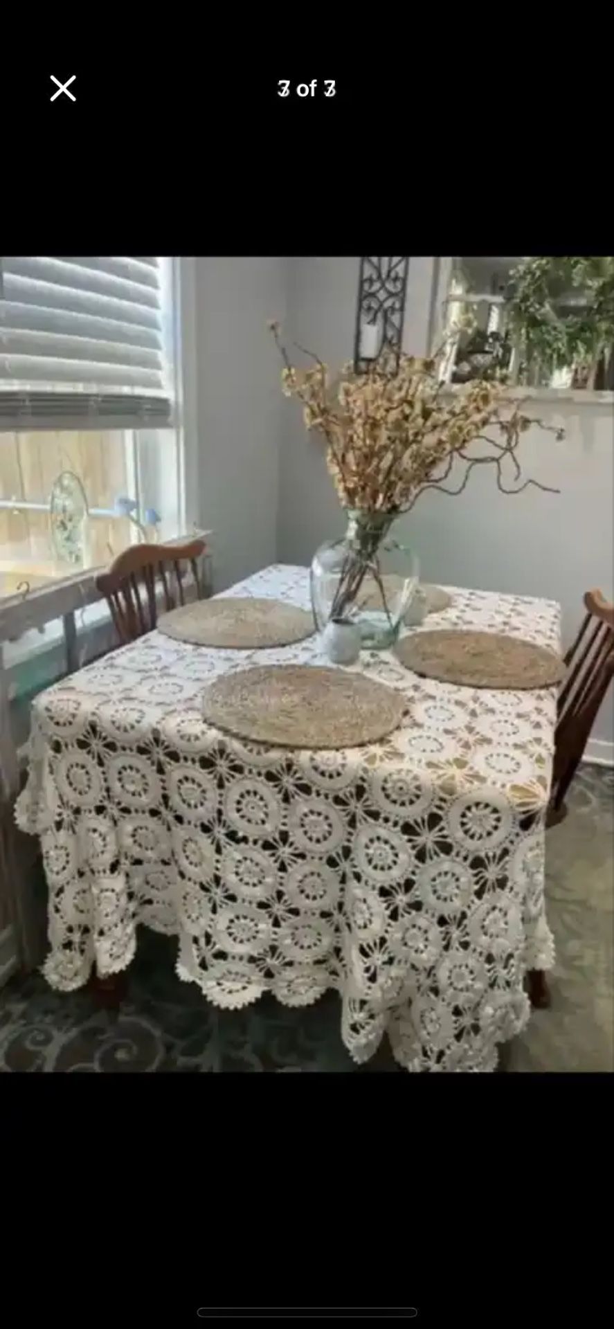 Wooden Table w/ Leaf and 2 Chairs 