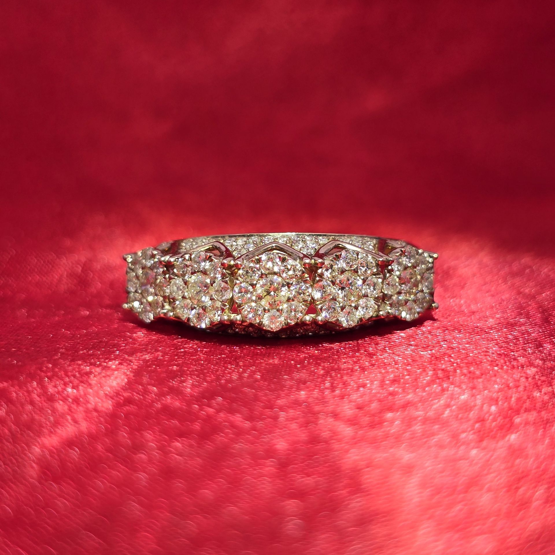 10k Yellow Gold Diamond Round Cut Ring 1.27 ctw