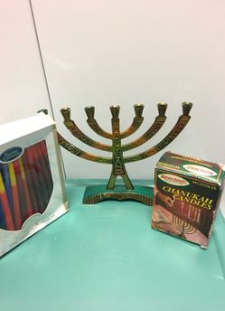 Hanukkah candles, ✡️ 2 boxes, Holyland menorah