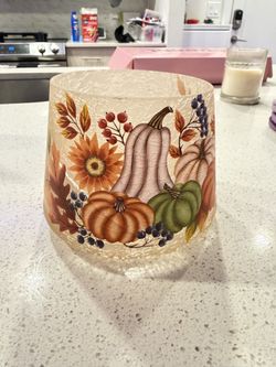 Yankee Candle Crackled Fall Thanksgiving Jar Candle Shade