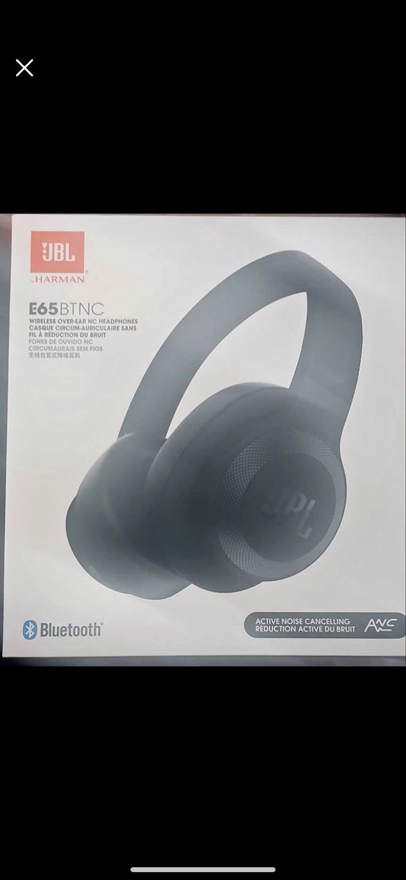 JBL E65BTNC Wireless Over the Ear Headphones Brand New, Sealed