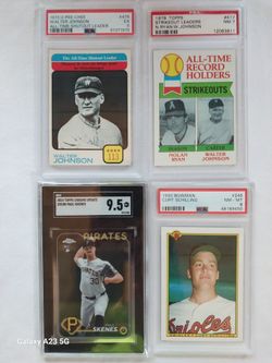 Great Lot Of Amazing Pitchers - Paul Skenes - Curt Schilling - Nolan Ryan - Walter Johnson 