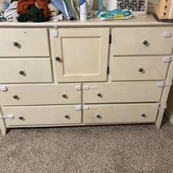 White wooden dresser