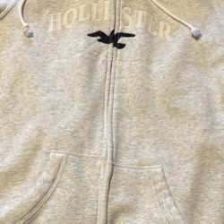 New Large Zip Up Hollister Hoodie 