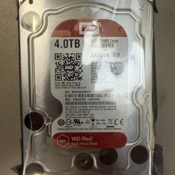 Western Digital WD Red 4TB NAS HDD 3.5” - Model WD40EFRX - Open Box