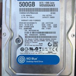 WD 500GB HARD DRIVE