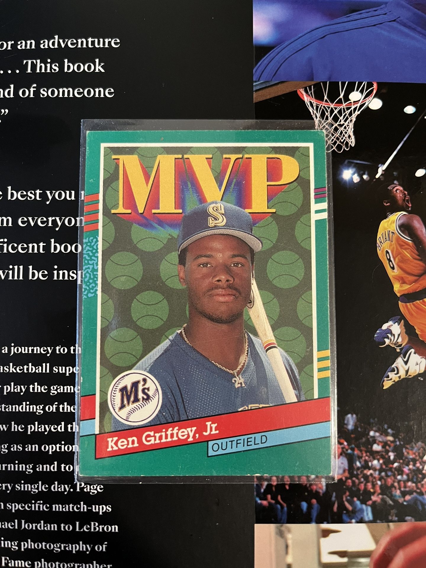 1990 Ken Griffey Jr Leaf Trading Card #392 MVP Rare Error No