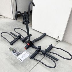 (NEW) $115 Heavy Duty 2-Bike Rack, Wobble Free Tilting Electric Bicycle Carrier 160lbs Capacity, 2” Hitch 