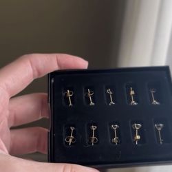 6 Pairs Stud Earrings Set, Stainless Steel CZ Earrings 3-8mm