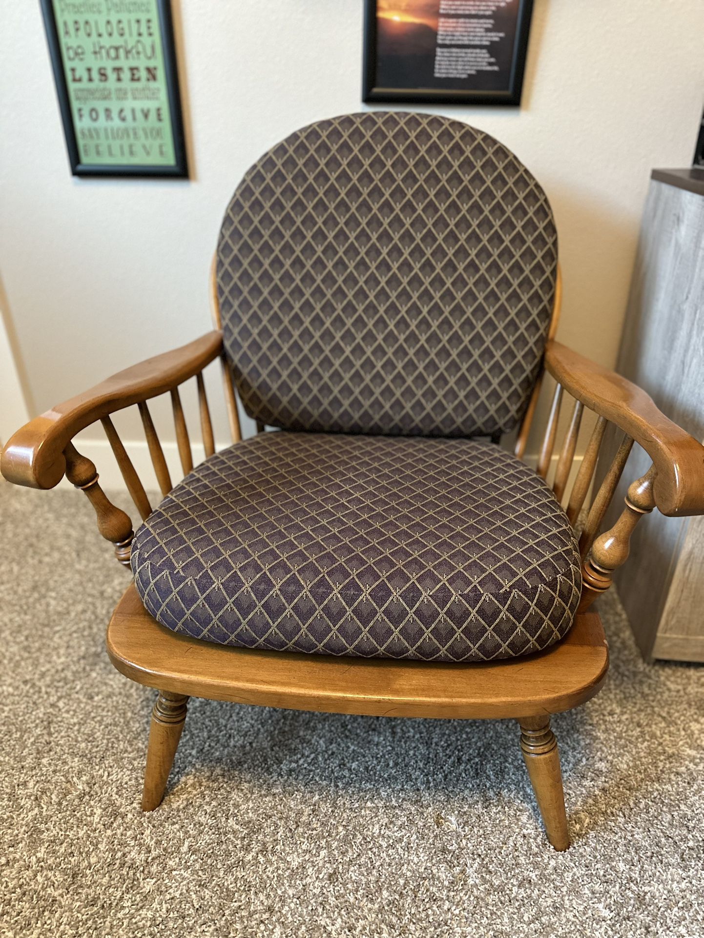 Vintage Solid Wood Chair - Beautiful Condition!