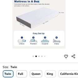 twin size mattress in a box 