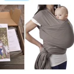 NEW Boba Baby Wrap Carrier - Original Baby Carrier Wrap, Baby Sling for Newborns - up to 35lb (Grey)