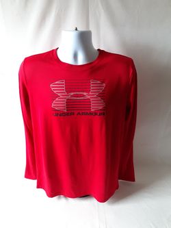 Under Armour men's red long sleeve athletic tops size XL