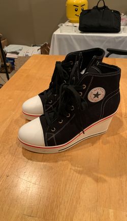 Tennis shoes with heels