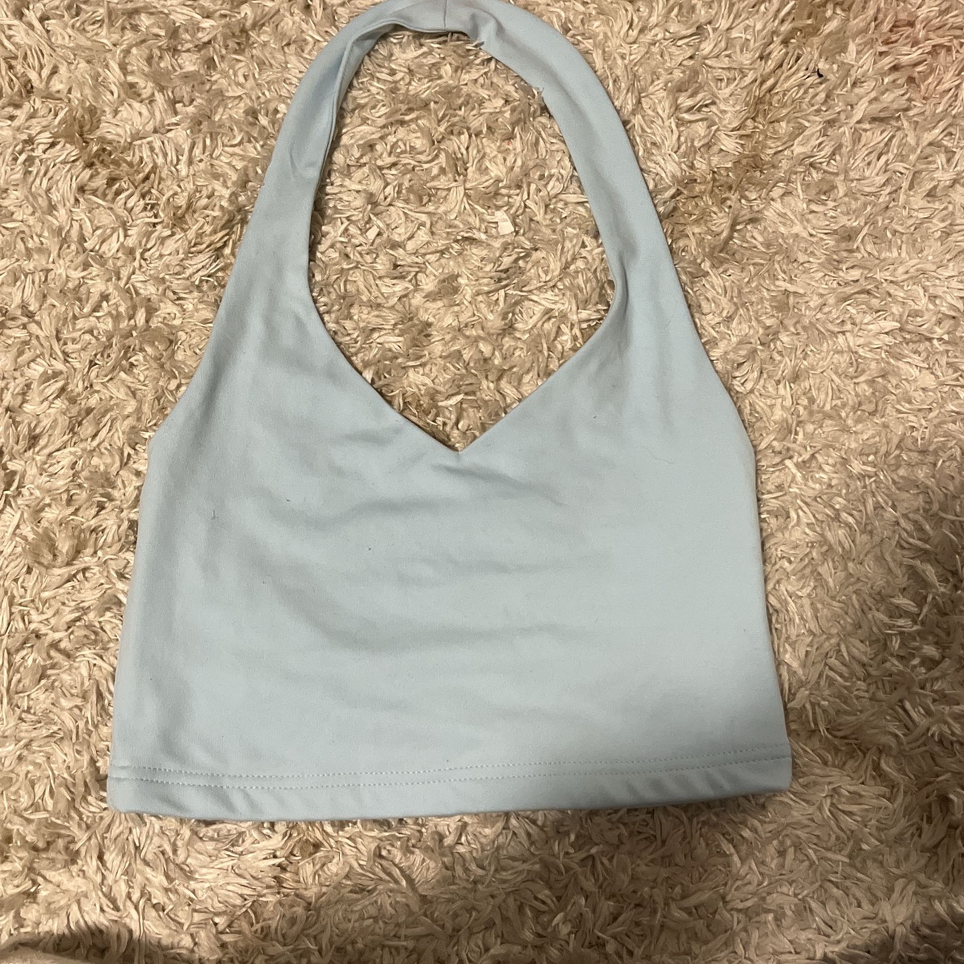 Blue Halter Top