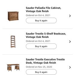 Sauder Vintage Oak Office Furniture 