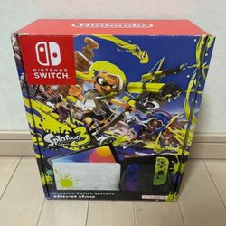 Splatoon 3 Oled With Two Provo Trollers And Carrying Case That Water Proof  And Dust Proof 